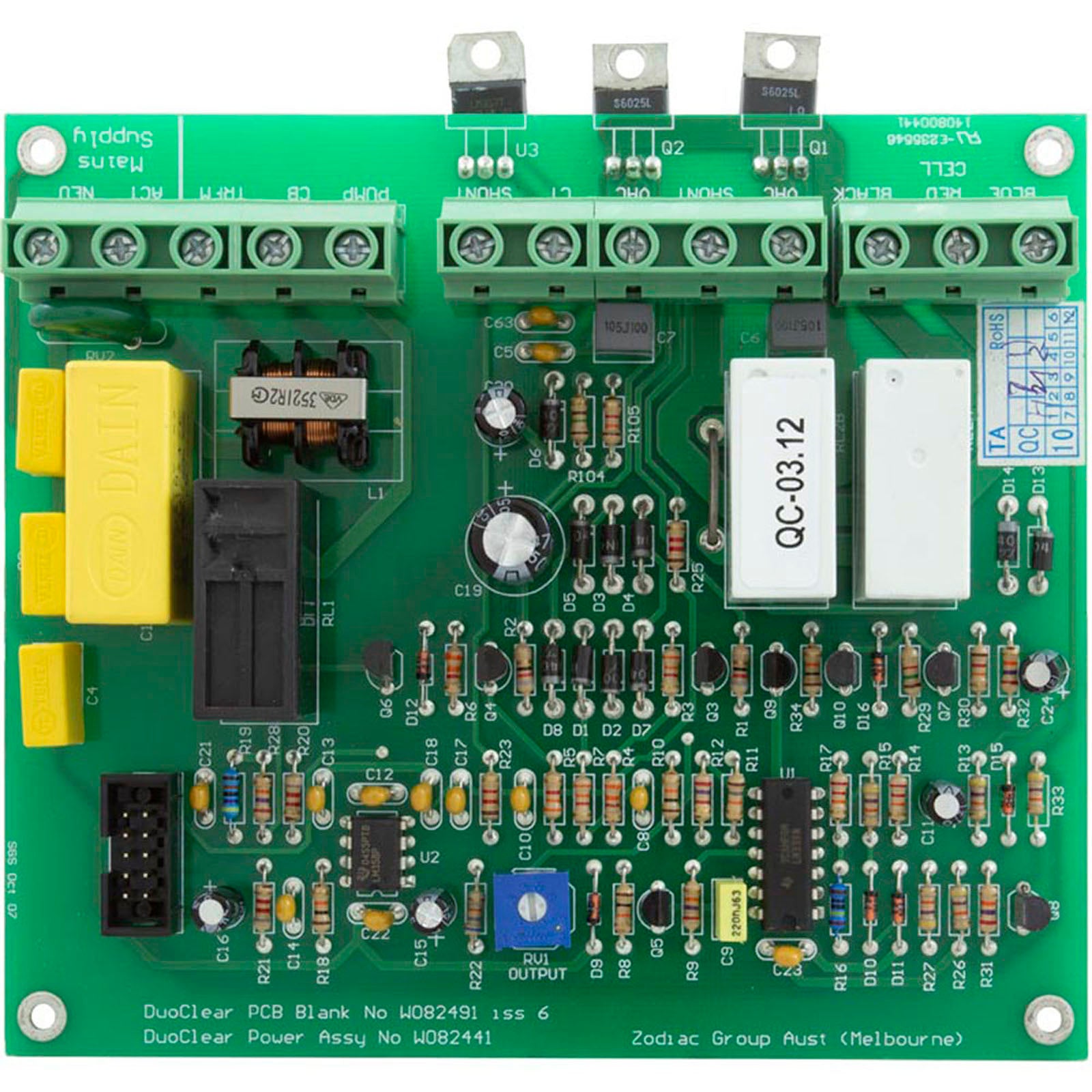 PCB Assembly, Zodiac DuoClear Control