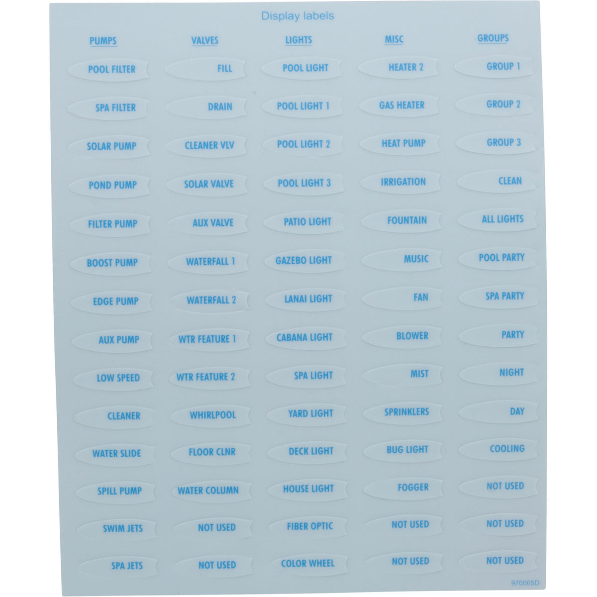Display, Hayward AquaLogic, Local, PS-16