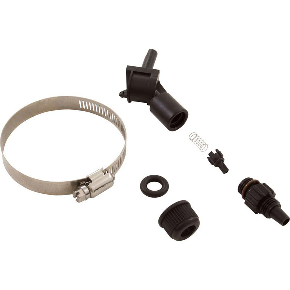 Injection Fitting, Threadless, Blue-White, 3/8"od Tubing Conn