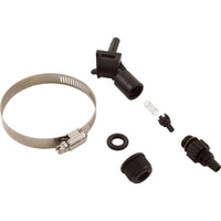 Injection Fitting, Threadless, Blue-White, 3/8"od Tubing Conn