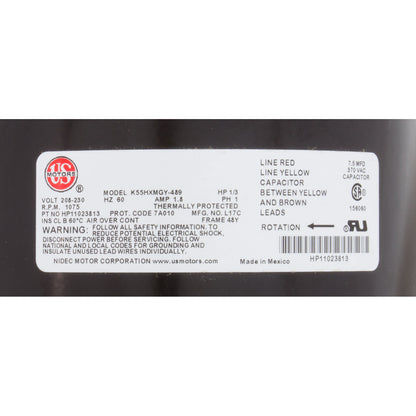 Motor de ventilador, Hayward HeatPro, 1/3 de caballo de fuerza