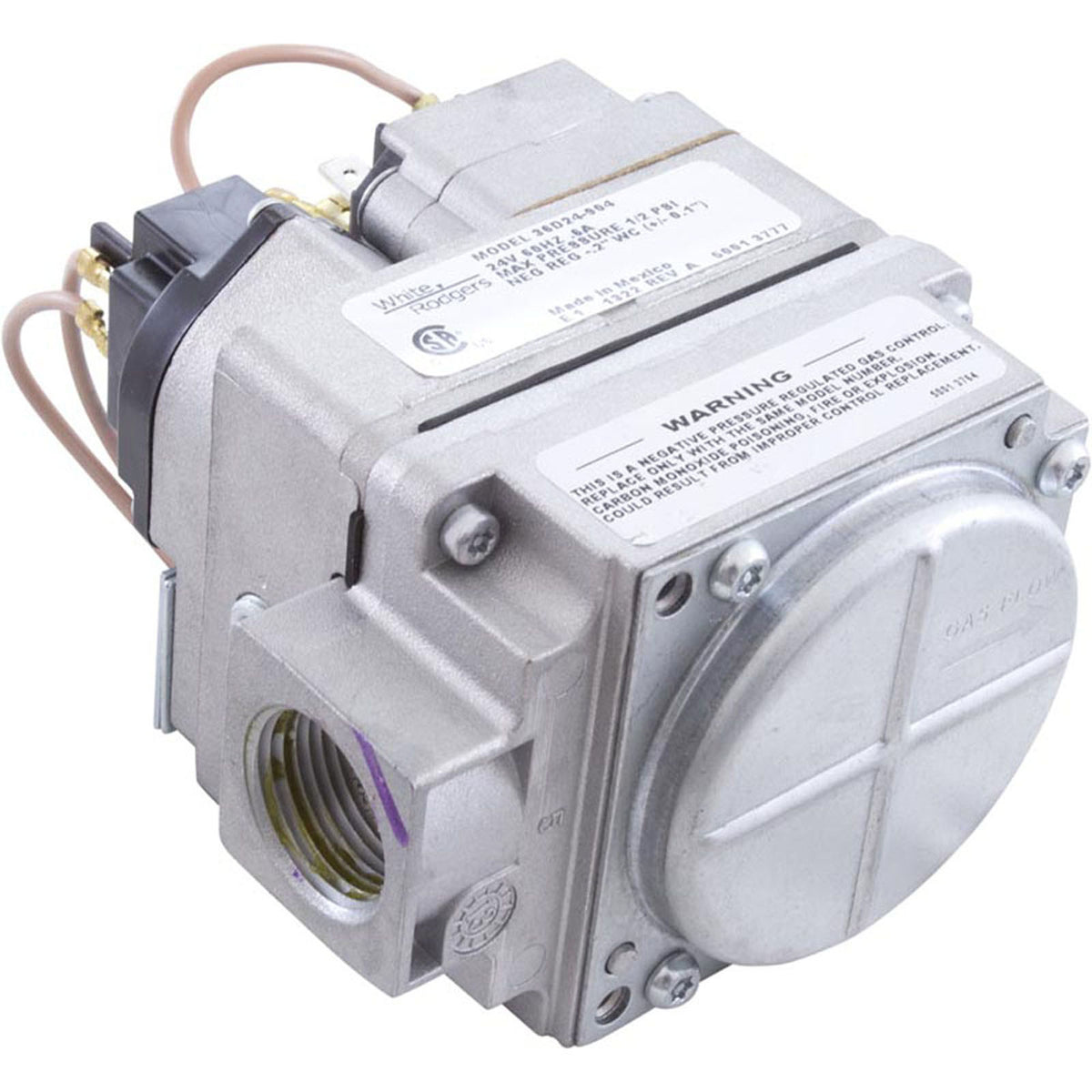Gas Valve, Zodiac Laars HI-E/HI-E2