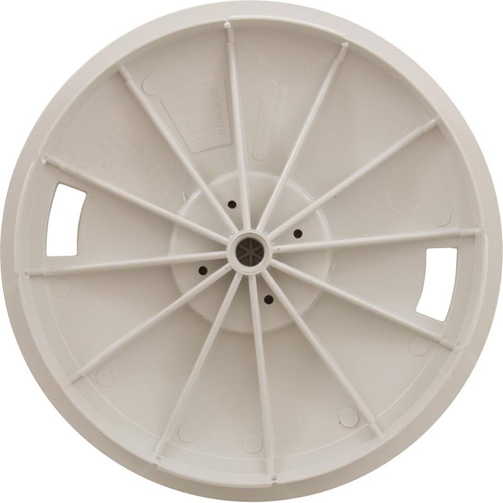 Skimmer Lid, Baker Hydro, 9-7/8"dia, w/o Thermometer, Wht, Gen