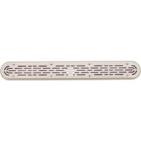 Channel Drain, Aquastar, 32", Flat Grate, For Concrete, White