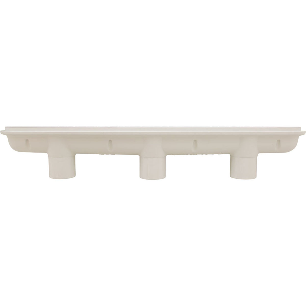 Channel Drain, Aquastar, 32", Flat Grate, For Concrete, White