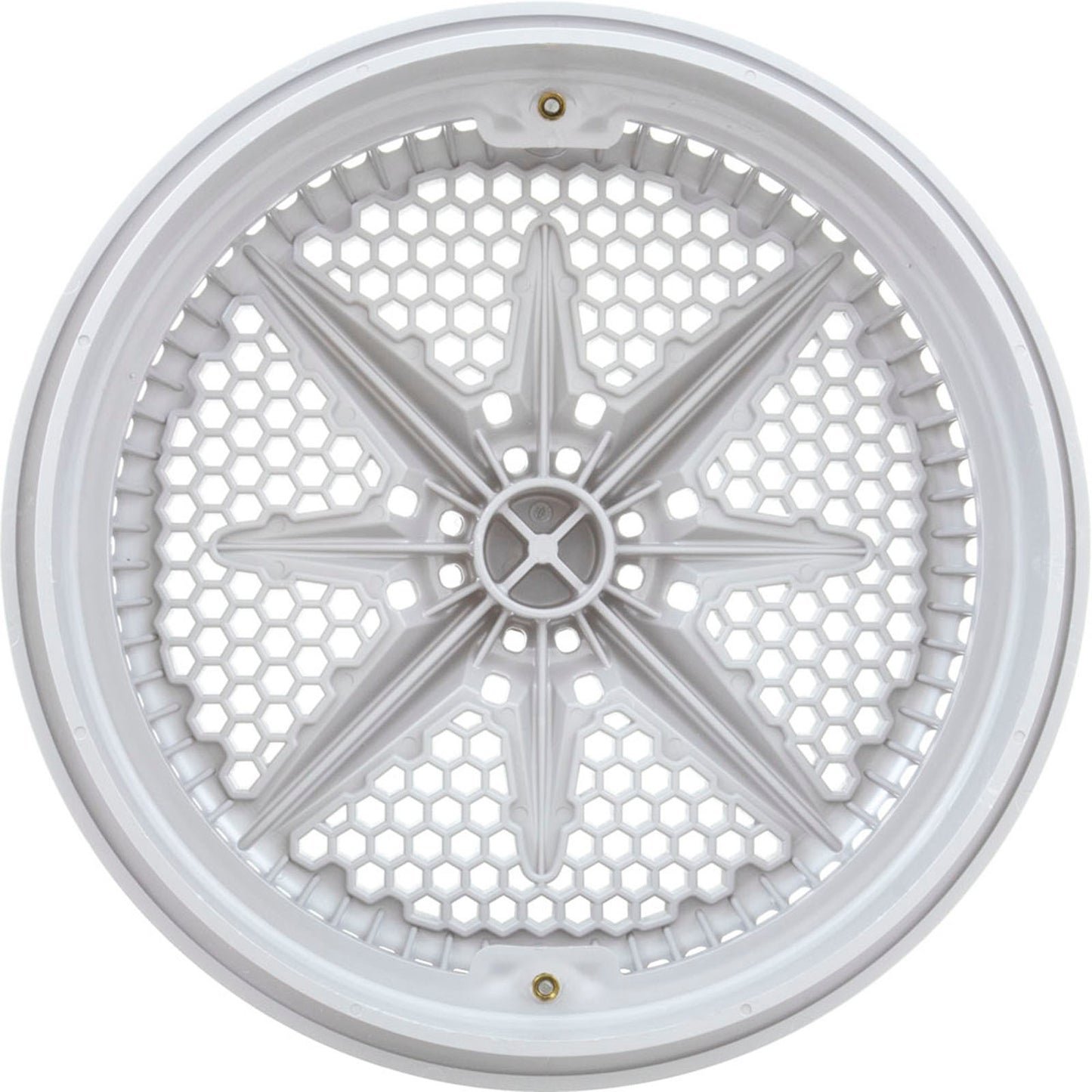 Main Drain Grate, PentairStarGuard, 8", 112gpm, White, Short Ring