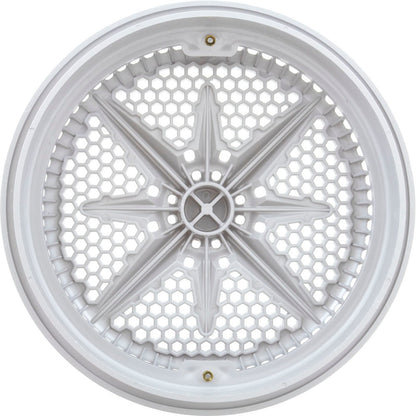 Main Drain Grate, PentairStarGuard, 8", 112gpm, White, Short Ring