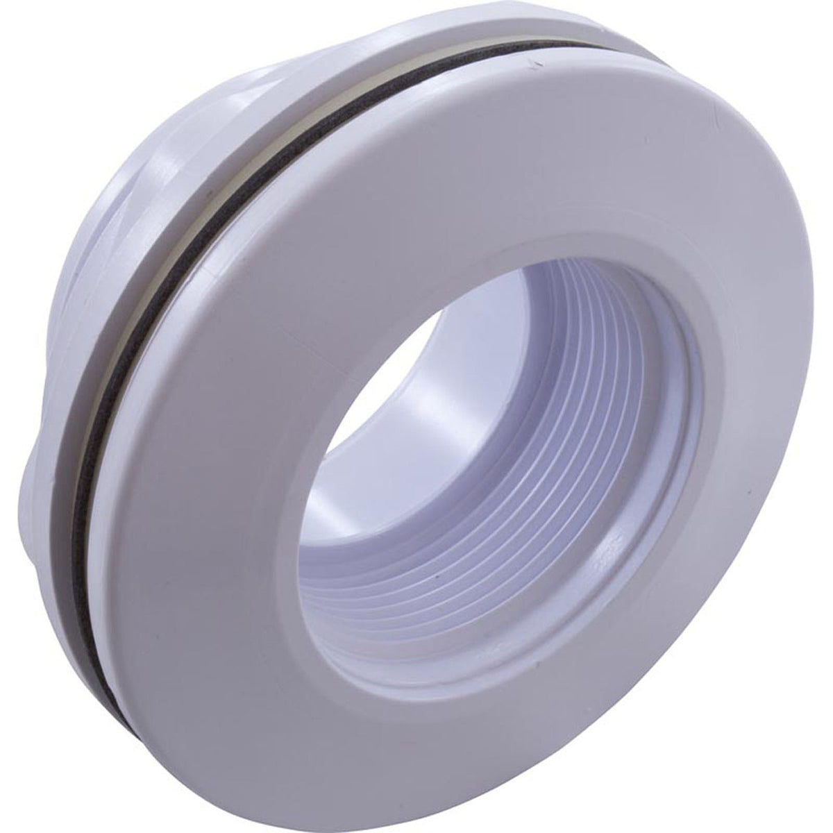 Wall Fitting, Fiberglass Std Body, 1-1/2"mpt x 1-1/2"s, White