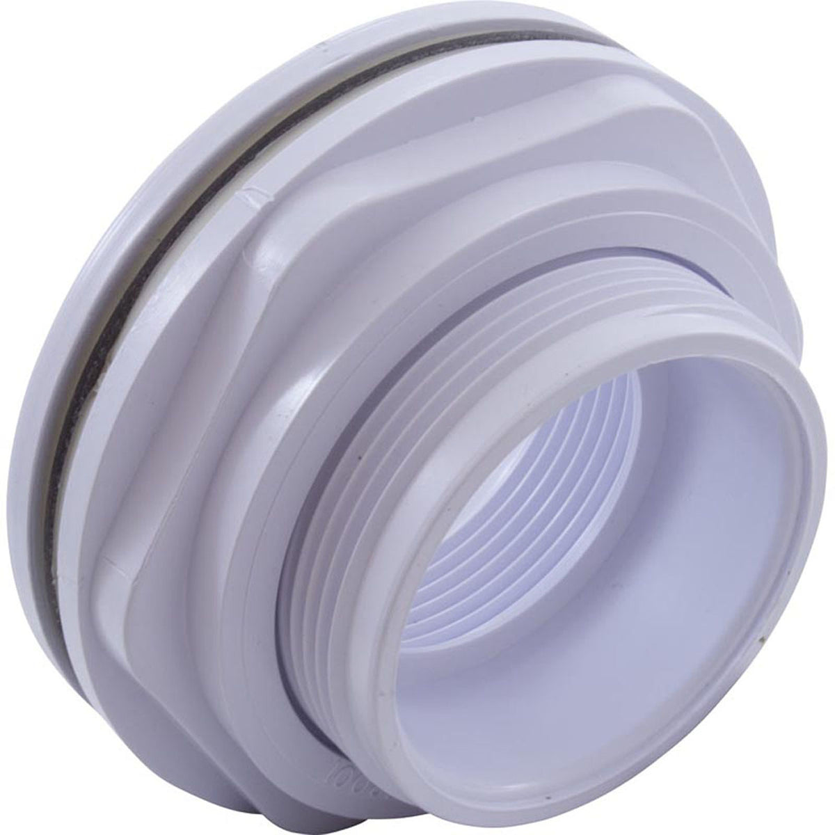 Wall Fitting, Fiberglass Std Body, 1-1/2"mpt x 1-1/2"s, White