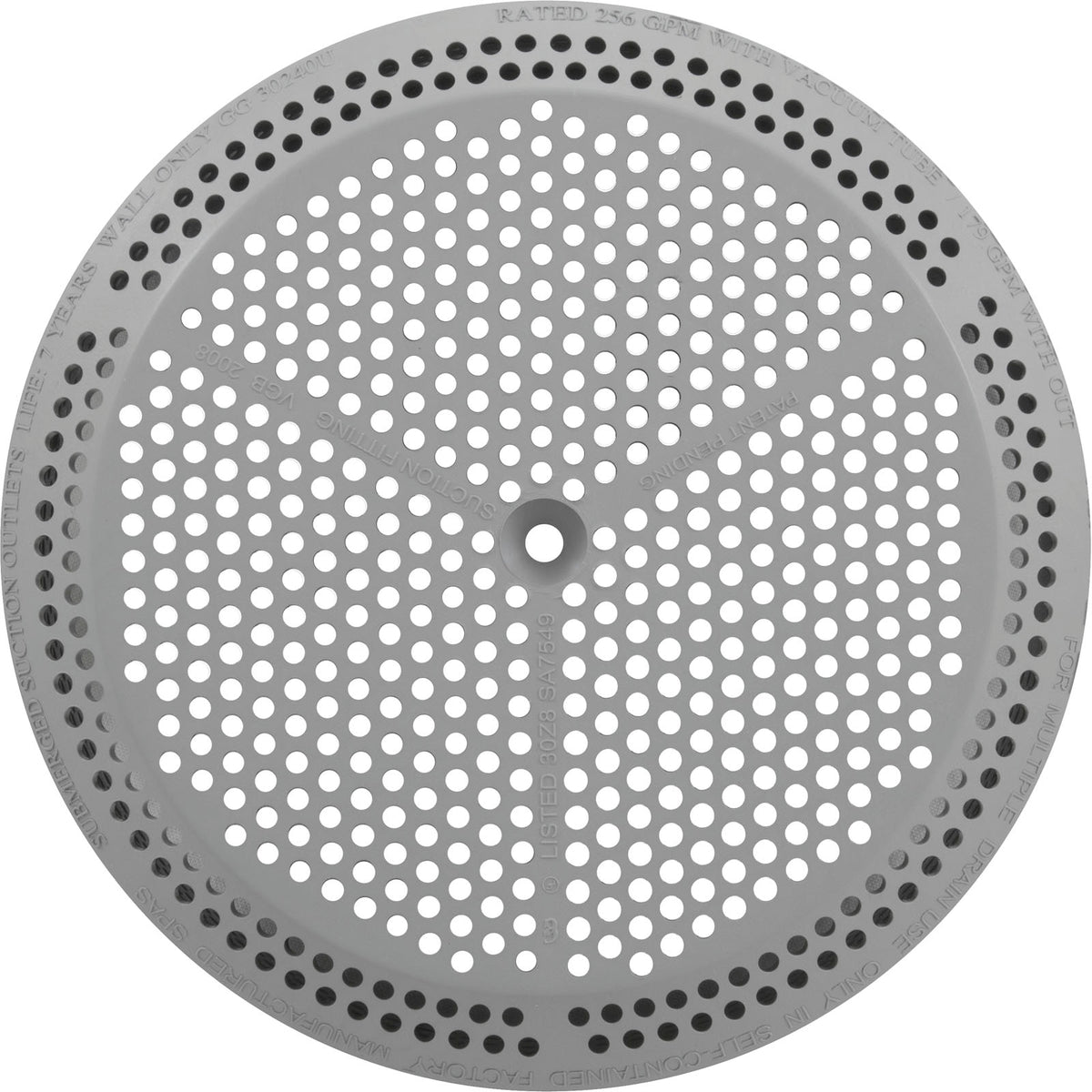 Suction Cover, BWG/GG, 4-7/8", 179/256 gpm, Light Gray