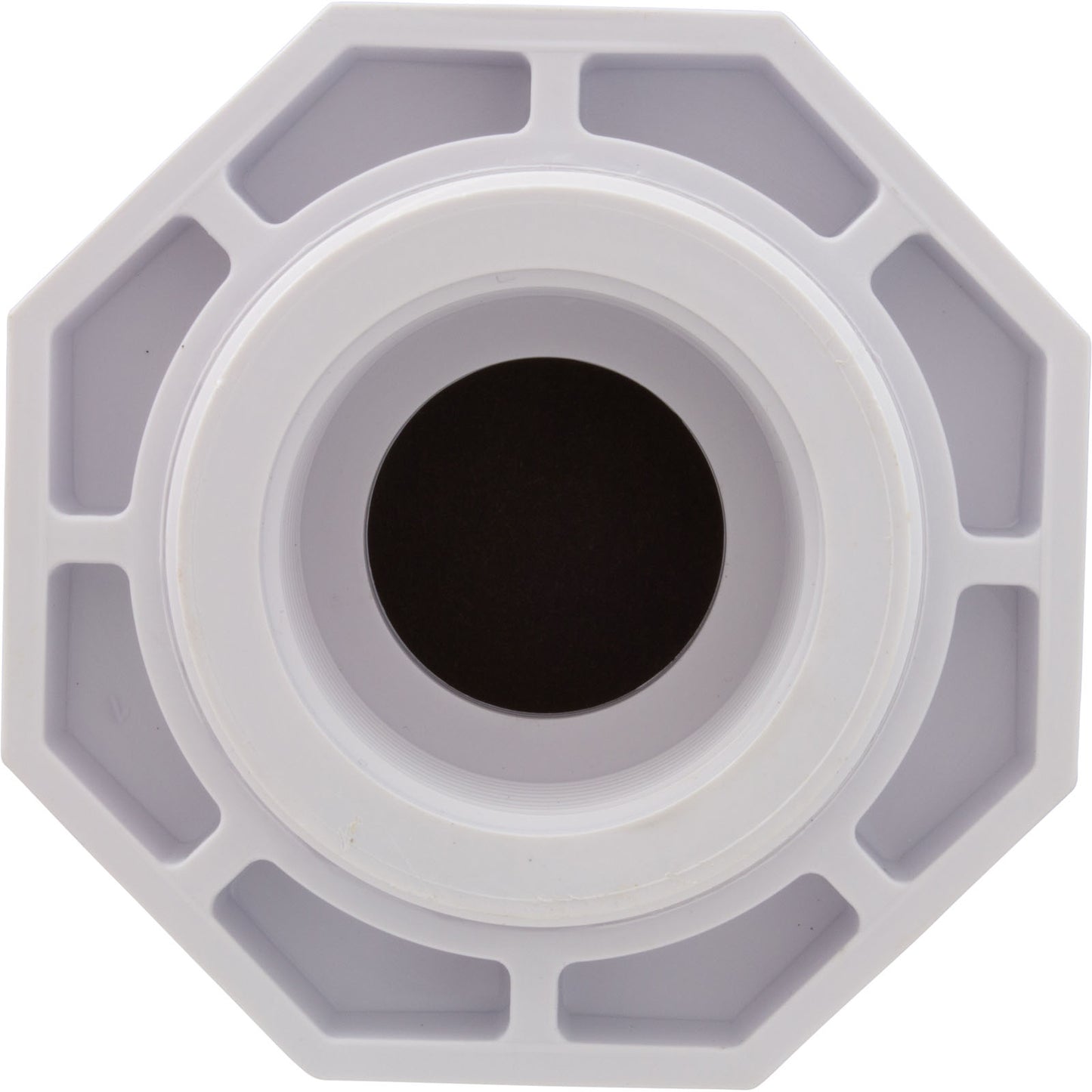 Wall Fitting, Vinyl Std Body, 1-1/2"mpt x 1-1/2"fpt, Black