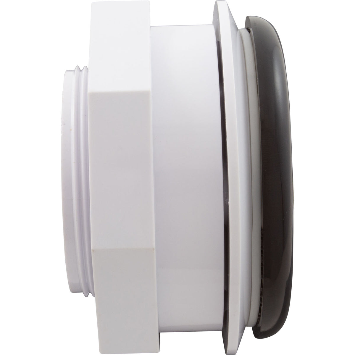 Wall Fitting, Vinyl Std Body, 1-1/2"mpt x 1-1/2"fpt, Black