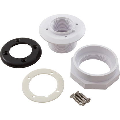 Wall Fitting, Vinyl Std Body, 1-1/2"mpt x 1-1/2"fpt, Black