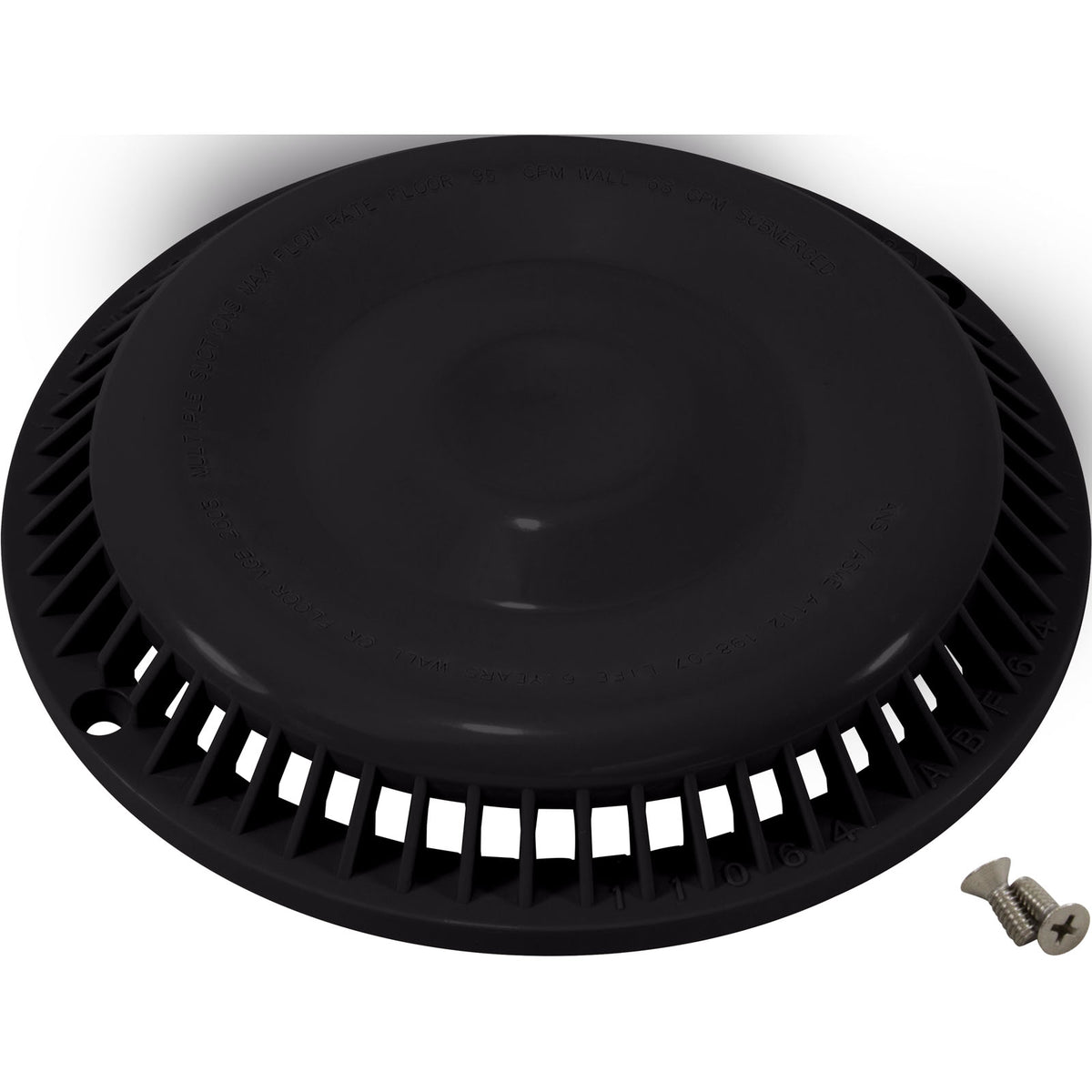 Main Drain Cover, Afras, Anti Vortex, Black, w/Screws