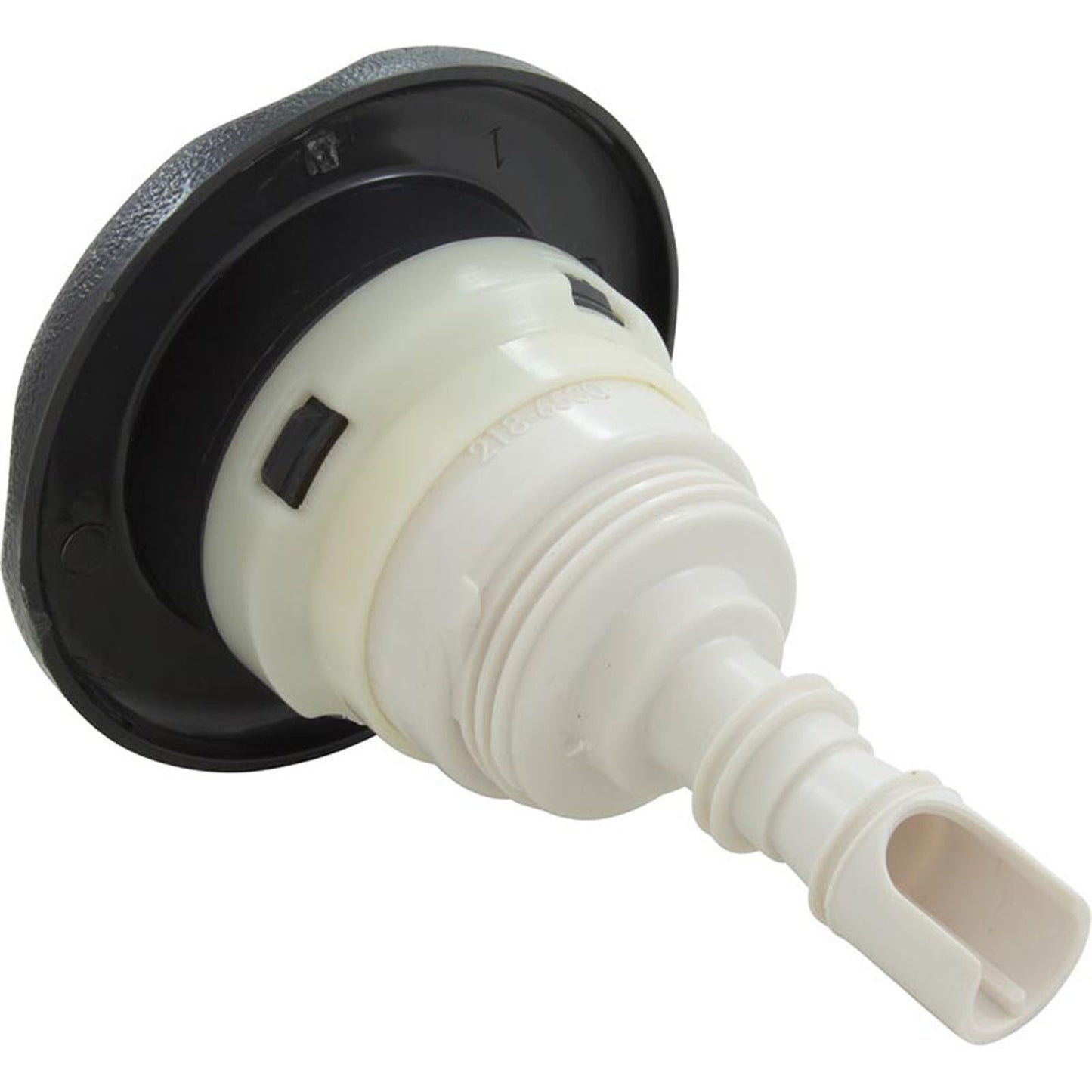 Cañón Jet Intl, WW Poly Strm, 3-3/8" fd, 2Roto, escala Txt, DkGry, Thd