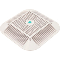Main Drain Grate, 14" x 14" Square, 2 Retro 9"x9", White