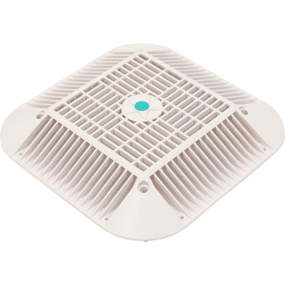 Main Drain Grate, 14" x 14" Square, 2 Retro 9"x9", White