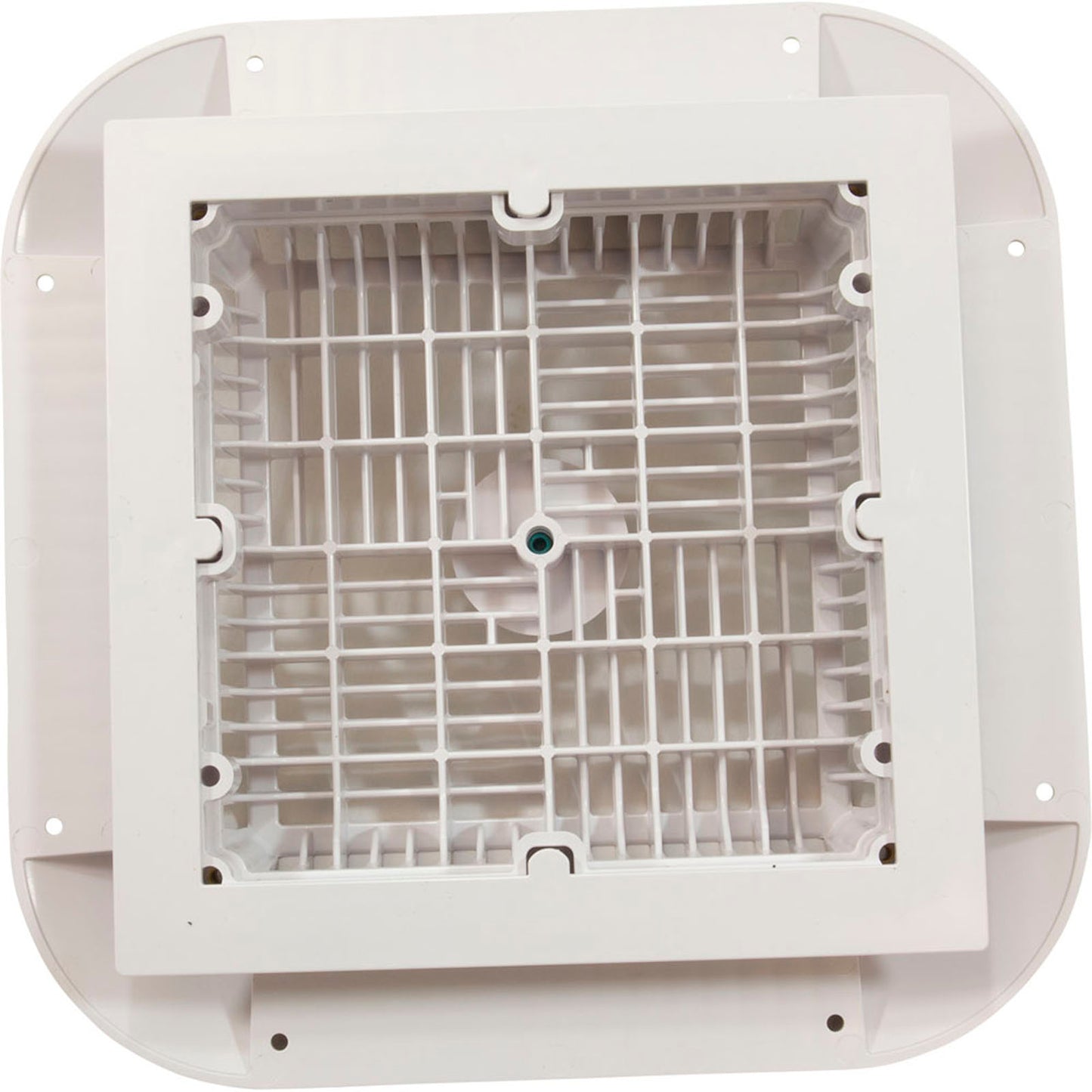 Main Drain Grate, 14" x 14" Square, 2 Retro 9"x9", White