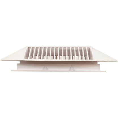 Main Drain Grate, 14" x 14" Square, 2 Retro 9"x9", White