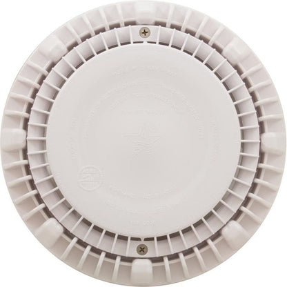 Main Drain Grate, CMP LowPro, 8" Rnd, w/Frame & Vtd Riser, Wht