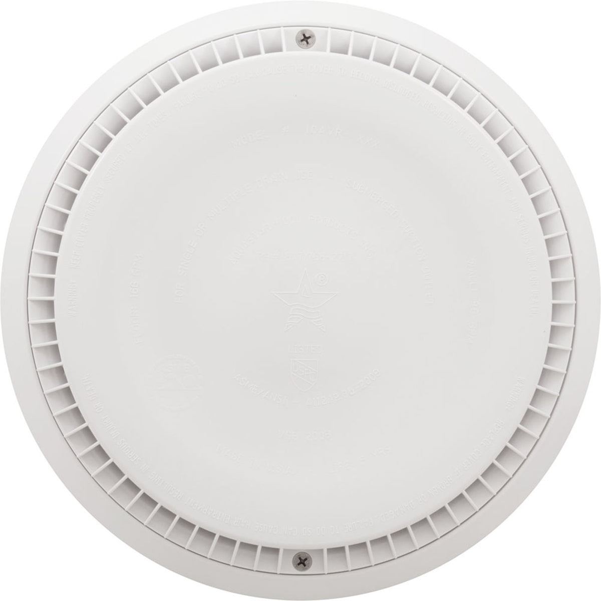 AquaStar 10" Round White Pool Drain Cover & Frame, 10AVR101