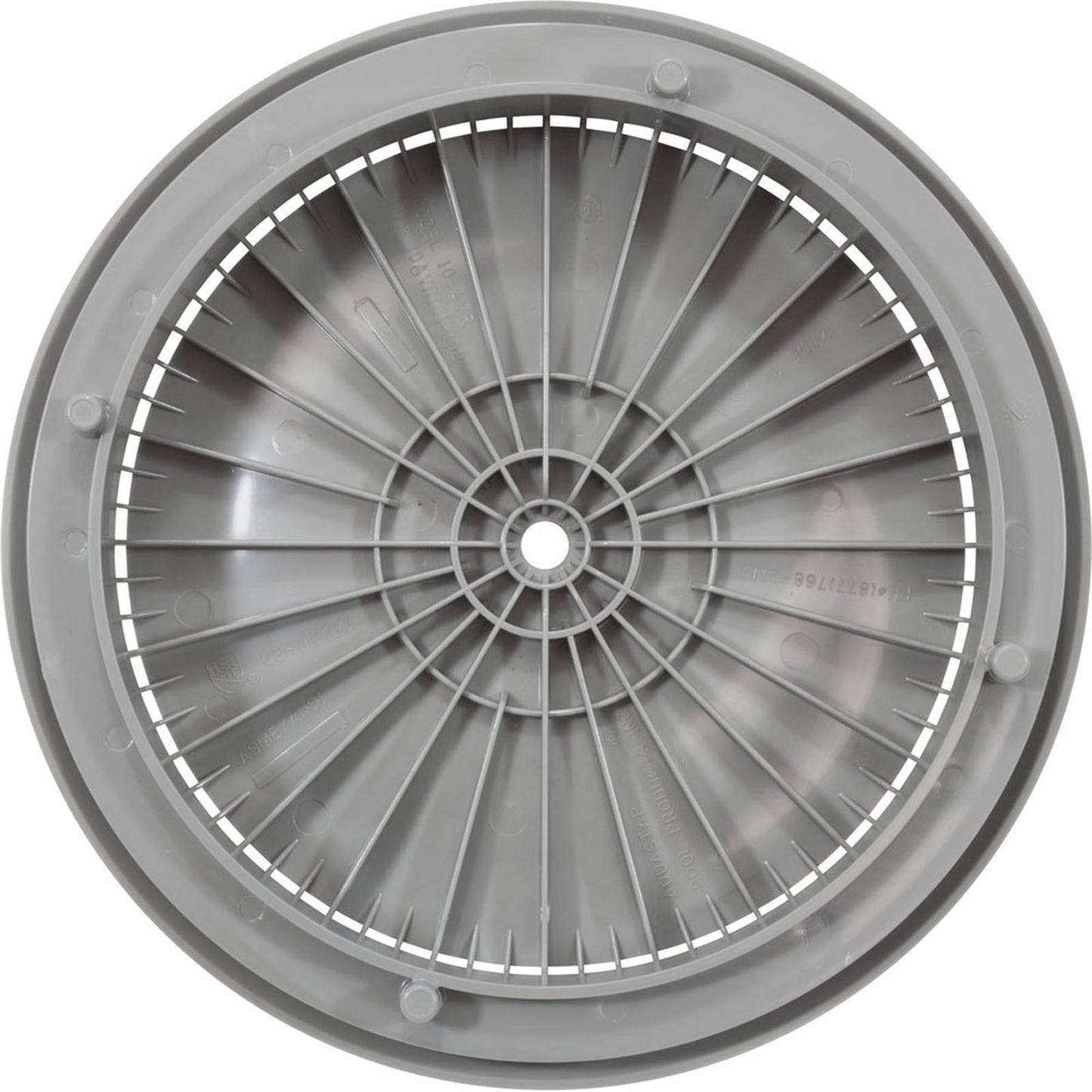 Cover, Aquastar, 10" Round, Gray, w/ Frame