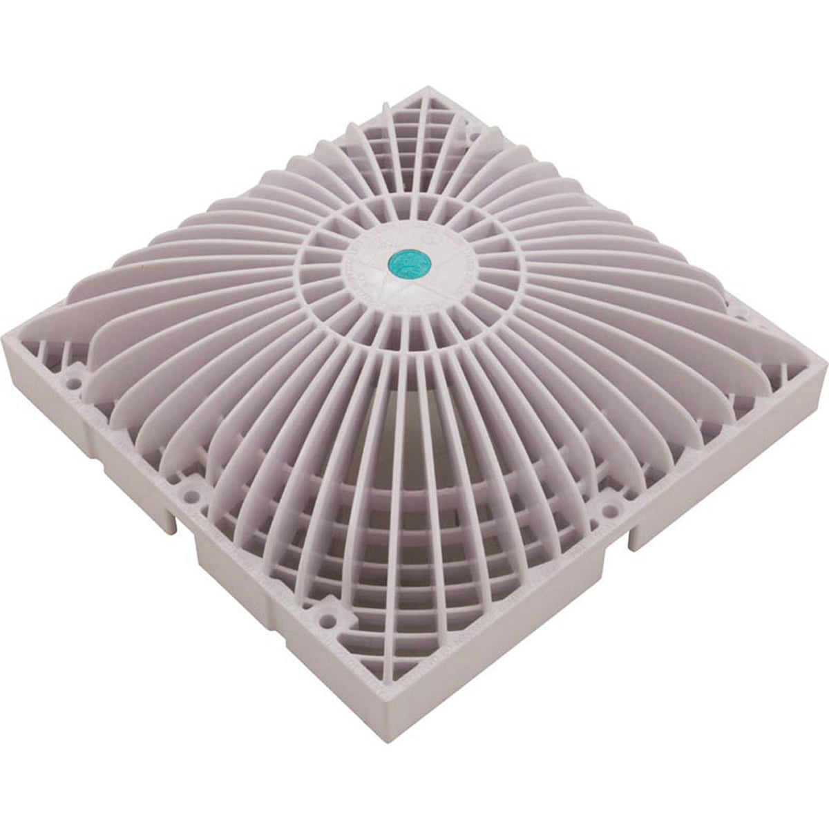 Main Drain Cover, AquaStar, Retro MoFlow, 9" x 9", Square, White