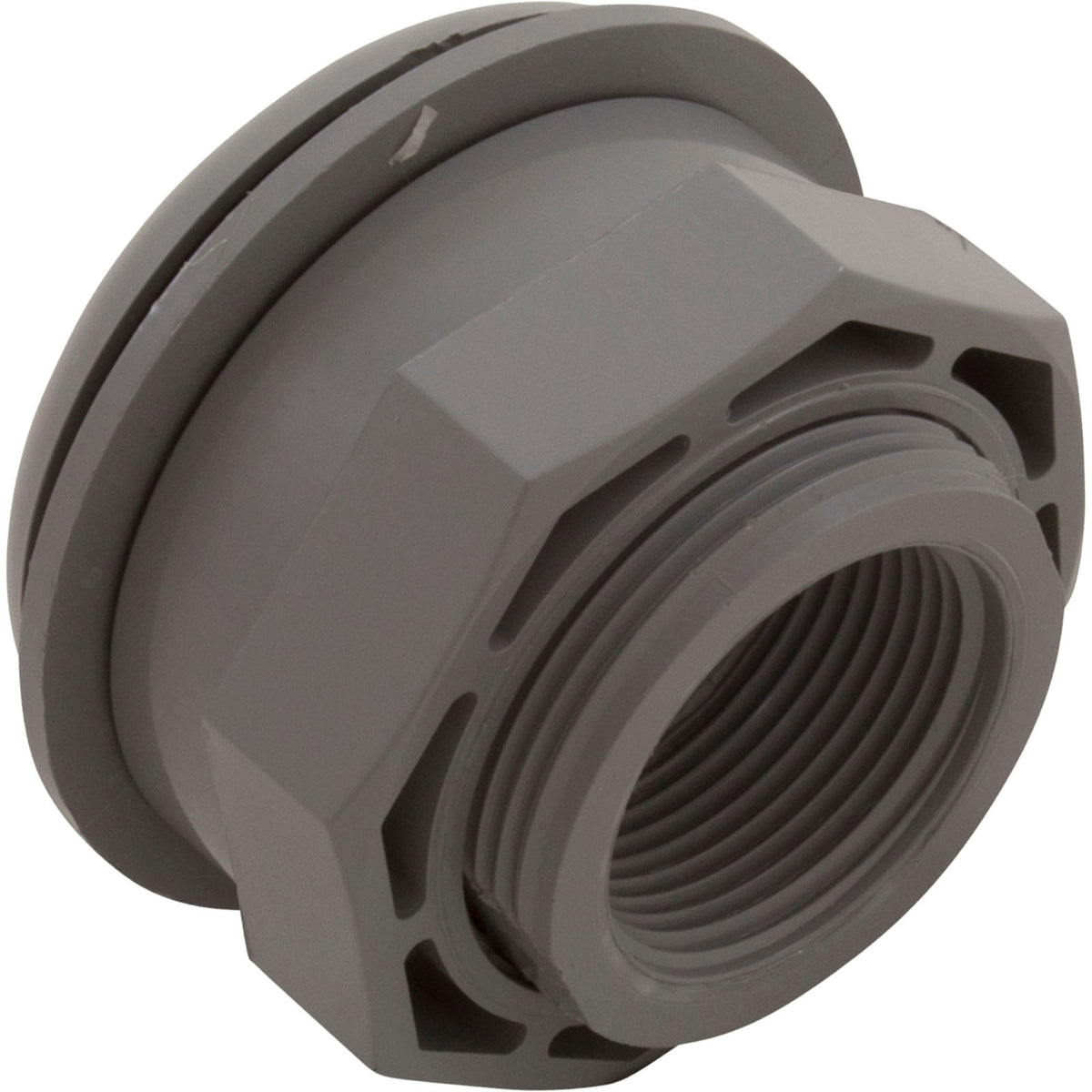 Wall Return Fitting, CMP, 1-1/2" x 1-1/2" Vinyl, Gray