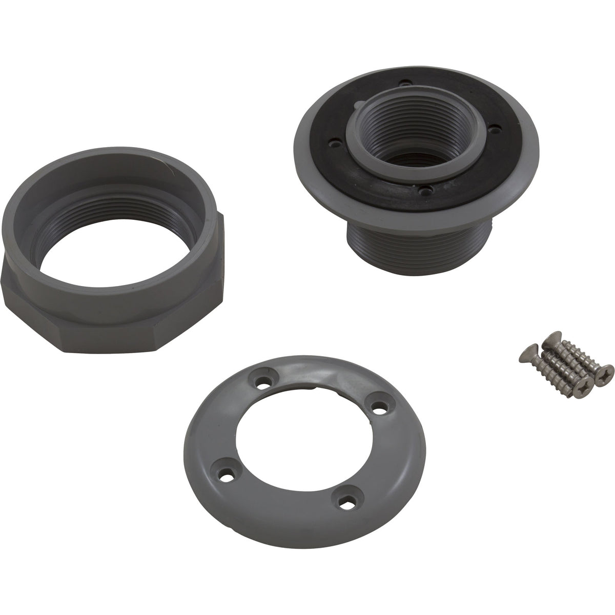 Wall Return Fitting, CMP, 1-1/2" x 1-1/2" Vinyl, Gray