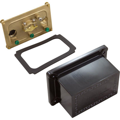 Light J-Box, Pent, (2) 3/4" Ports, (1) 1/2" Port, Brass Base