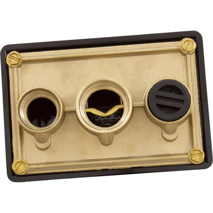 Light J-Box, Pent, (2) 3/4" Ports, (1) 1/2" Port, Brass Base
