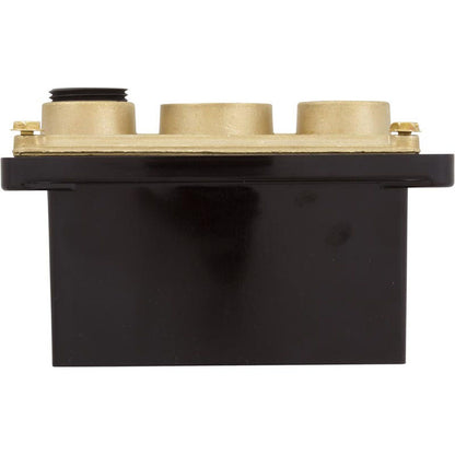 Light J-Box, Pent, (2) 3/4" Ports, (1) 1/2" Port, Brass Base