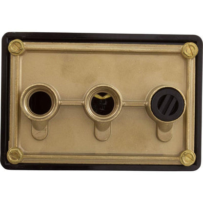 Light Junction Box, Pentair, (3) 1/2" Ports, Brass Base