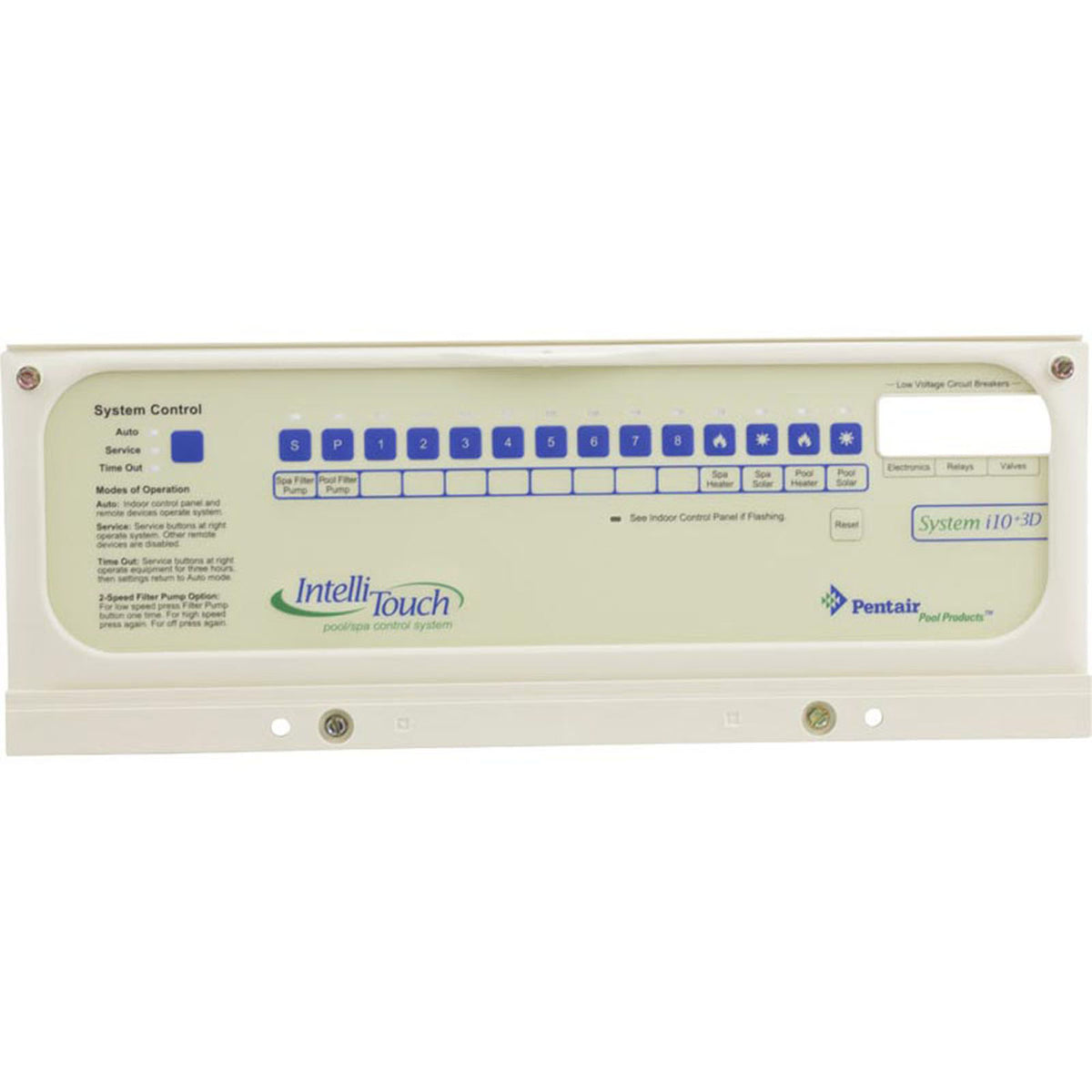 Control Panel Bezel, Pentair, IntelliTouchÃ‚Â®, i10-3D