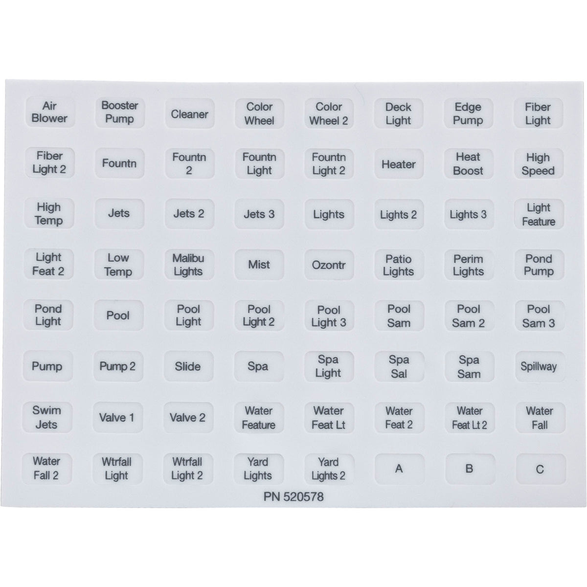 Indoor Control Panel, Pentair, EasyTouch, 8 Circuit