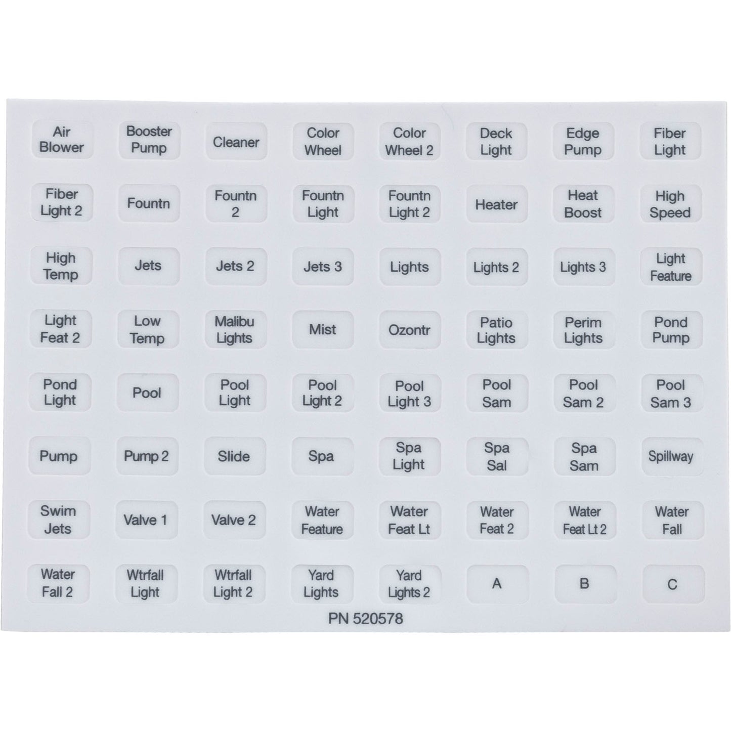 Indoor Control Panel, Pentair, EasyTouch, 8 Circuit