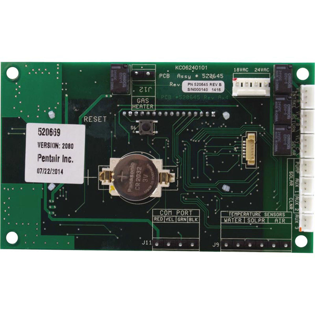 PCB, Pentair, SunTouch, Pool/Spa