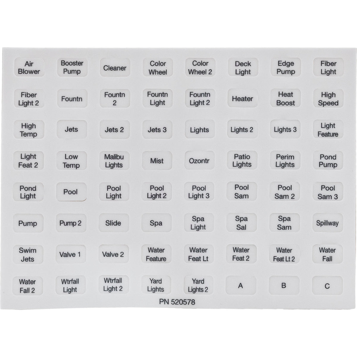 Control Panel Kit, Pentair EasyTouch, 8 Circuit, Wireless