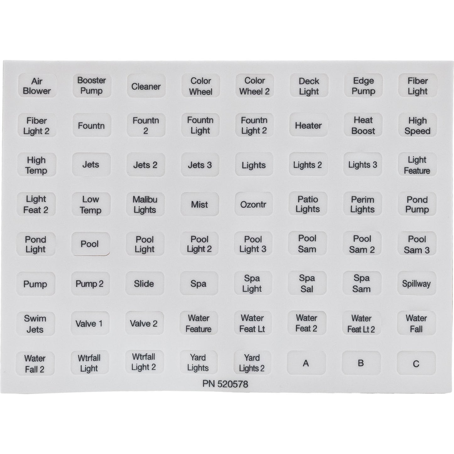 Control Panel Kit, Pentair EasyTouch, 8 Circuit, Wireless