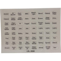 Label, Pentair, Compool, Indoor Control Panel, CP3800