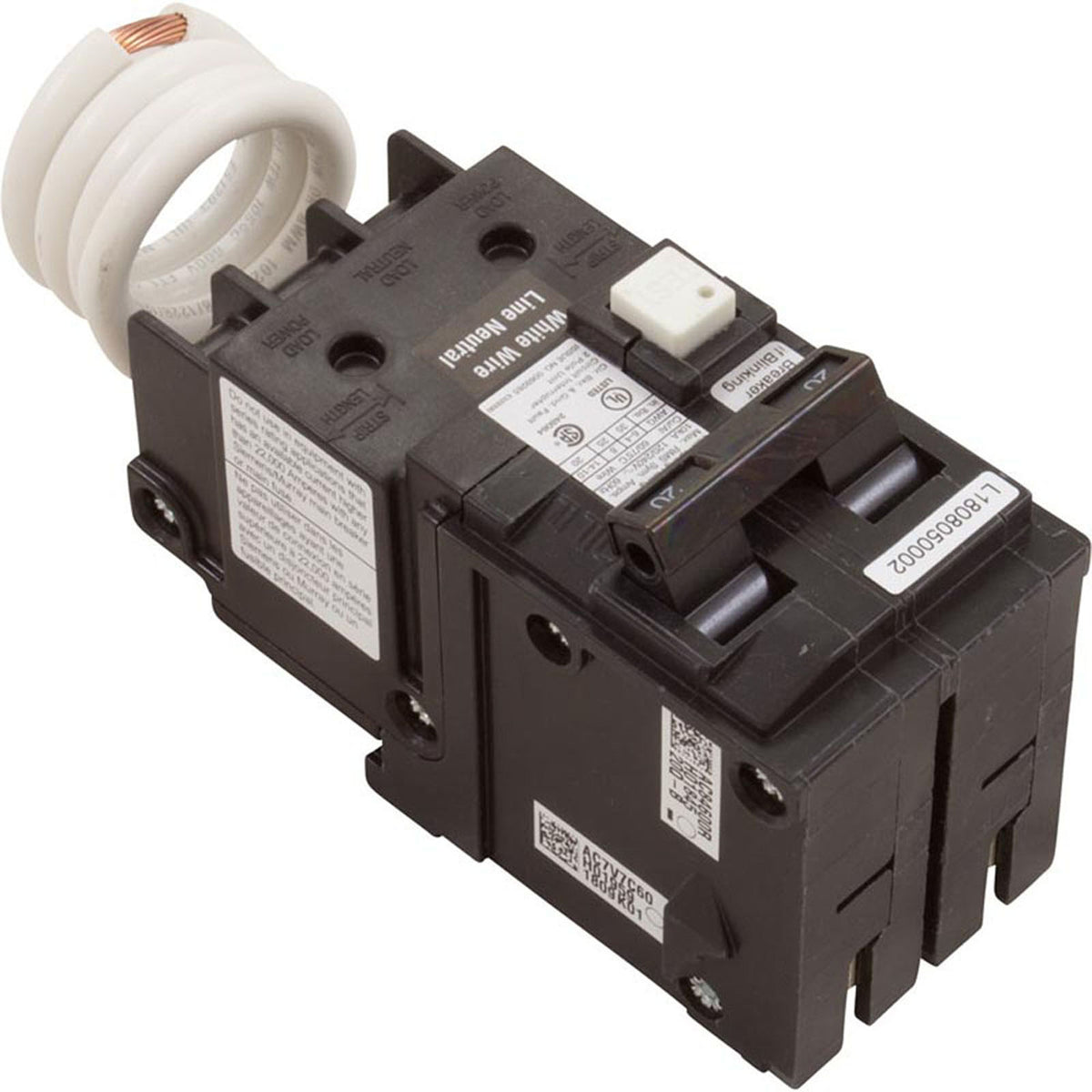GFCI Circuit Breaker, 20A, 115v/230v, Double Pole