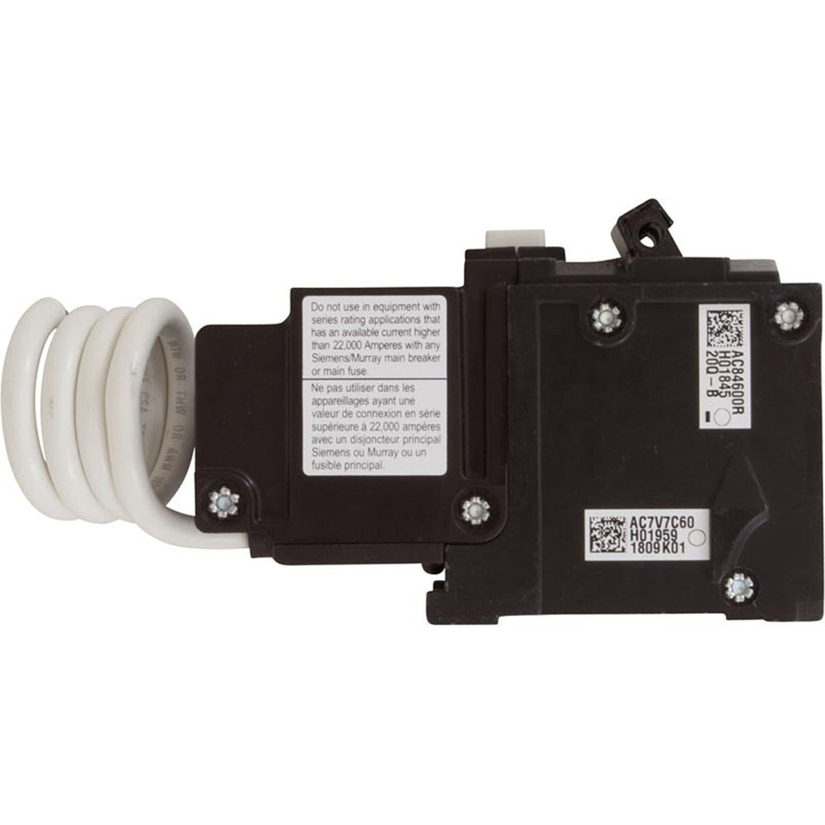 GFCI Circuit Breaker, 20A, 115v/230v, Double Pole