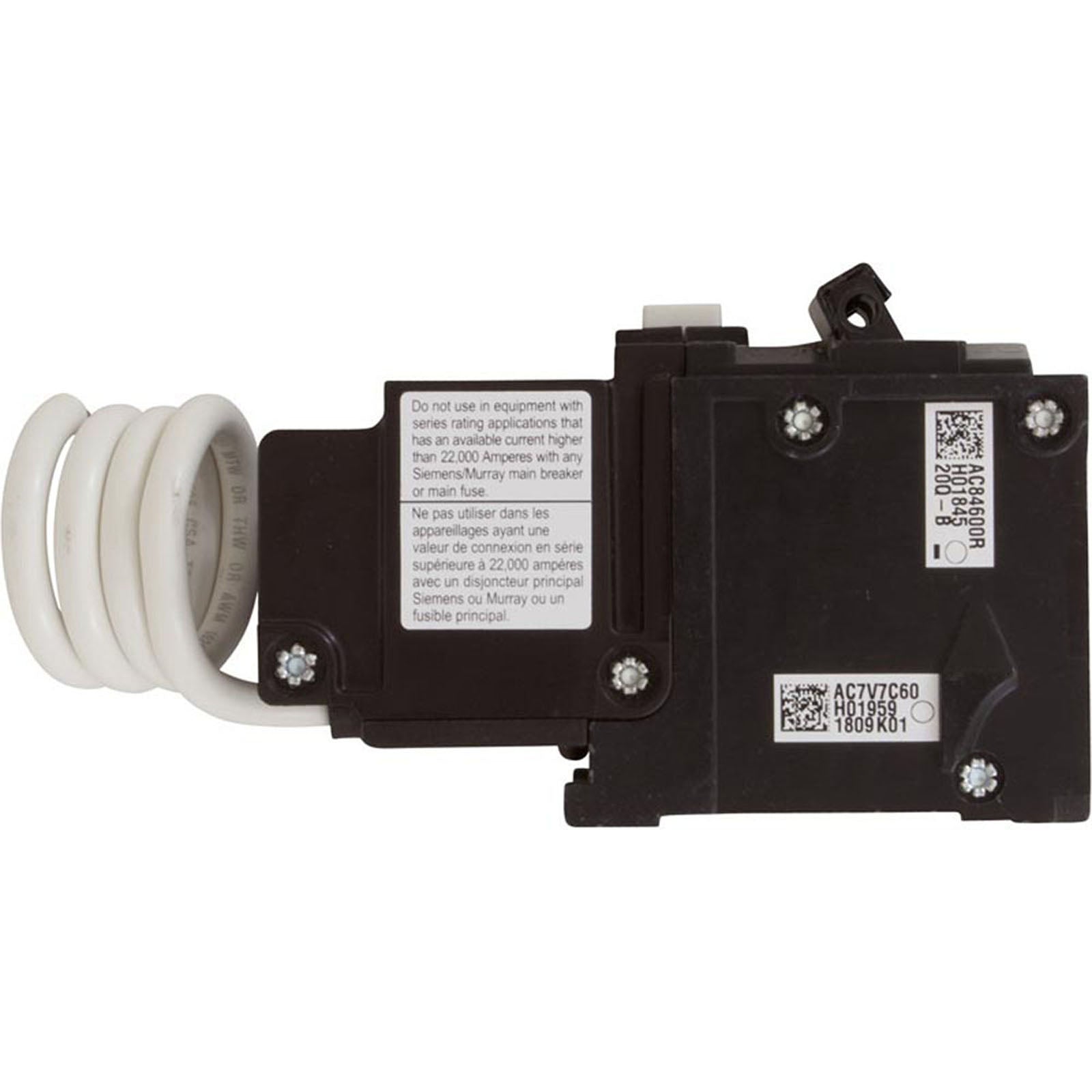 GFCI Circuit Breaker, 20A, 115v/230v, Double Pole