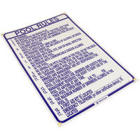 Sign, Pool Rules, North Carolina, 24" x 36"