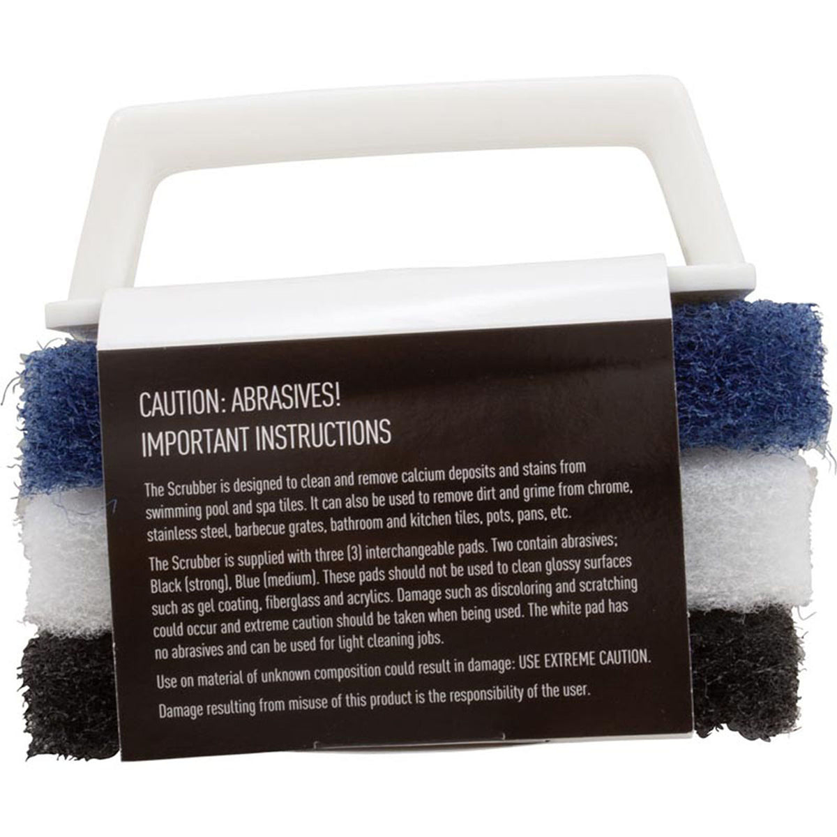 Scrub Brush, Pentair #650, Multi-Purpose, 3 Pads