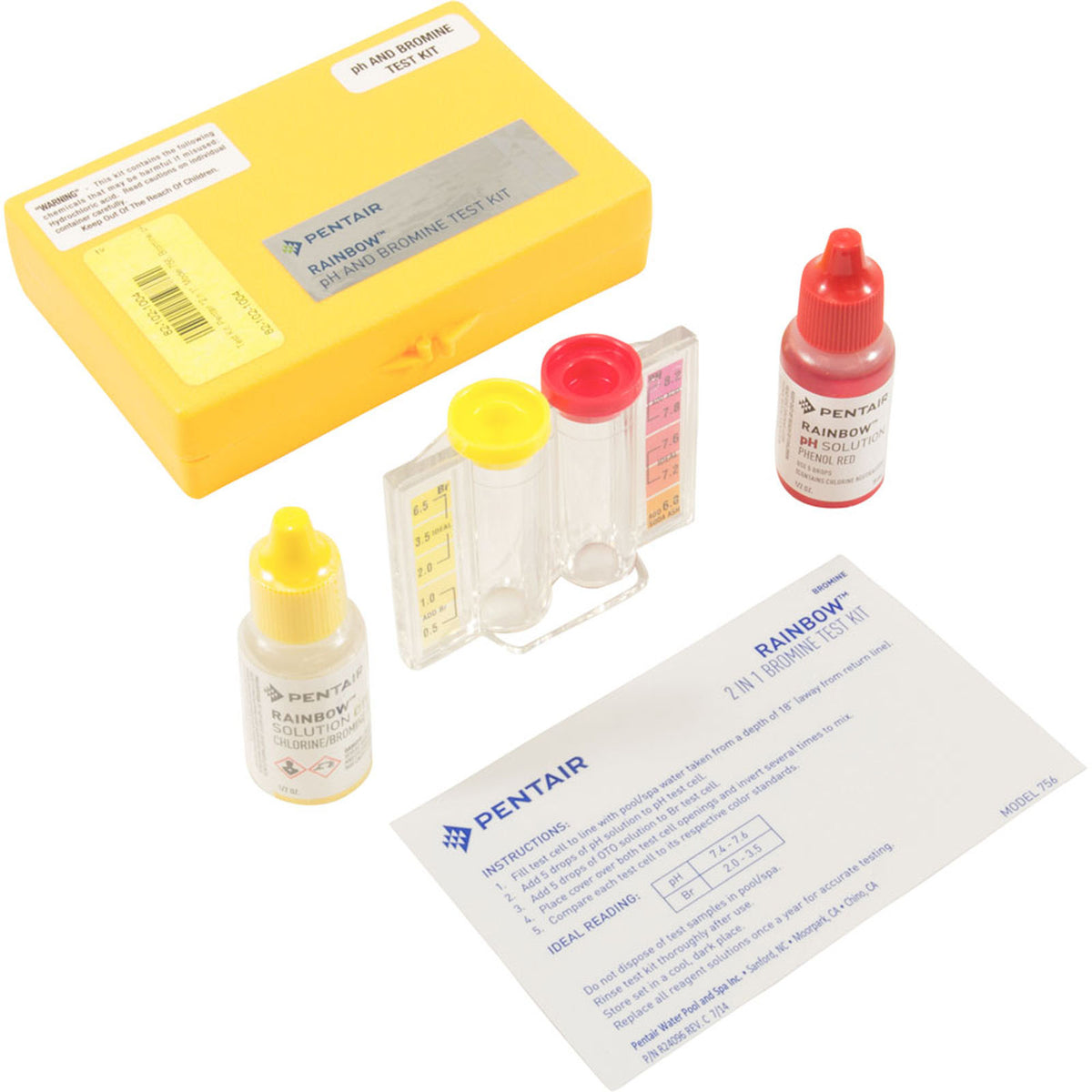 Test Kit, Pentair "2 n 1", Model 756, Bromine, pH