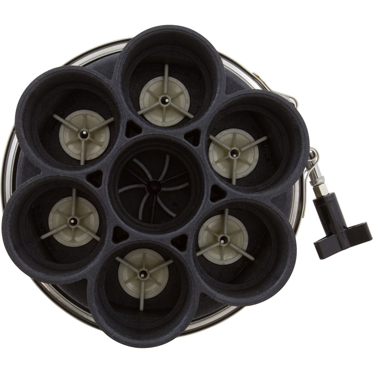 Water Valve, Paramount, 6 Port, 2", Black