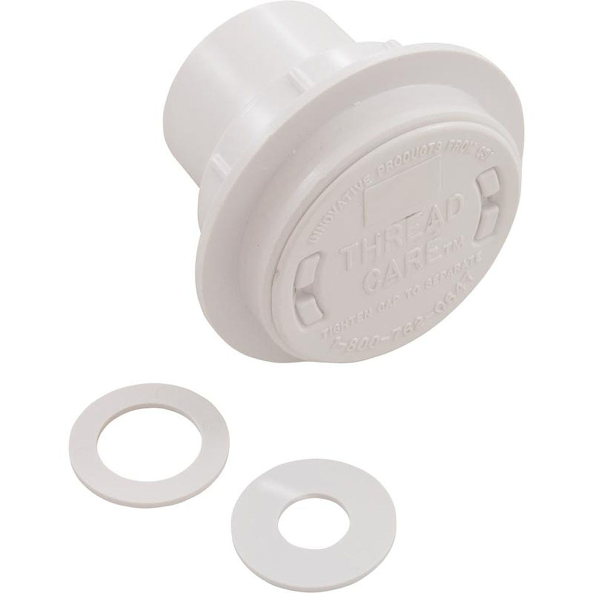 Return Fitting/Inlet, Zodiac ThreadCare, 1.5" and 1", White
