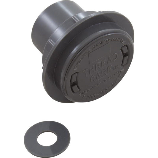 Return Fitting/Inlet, Zodiac ThreadCare, 1.5" and 1", Dk Gry
