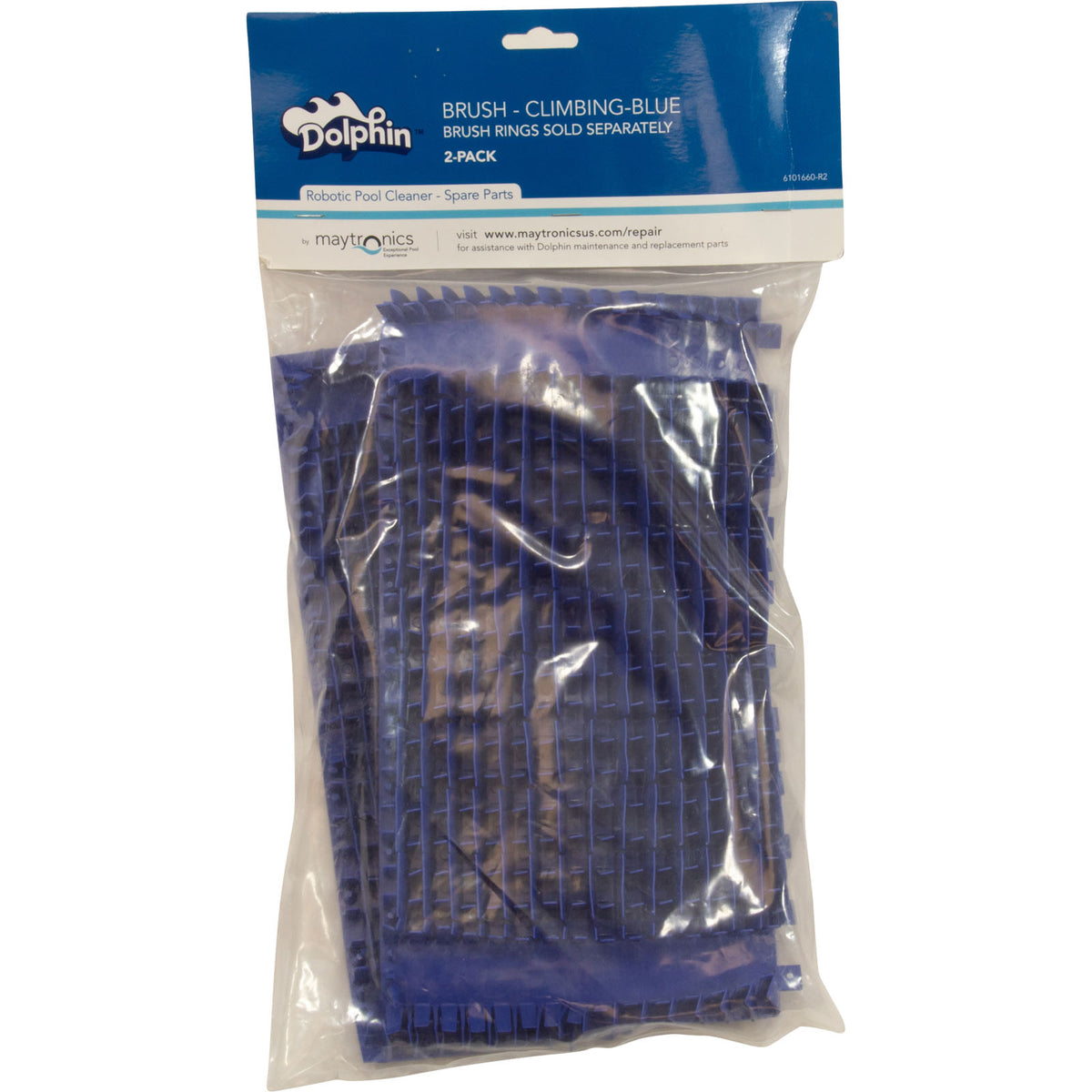 Brush Climbing, Maytronics Dolphin, Blue, w/o Rings, Qty 2